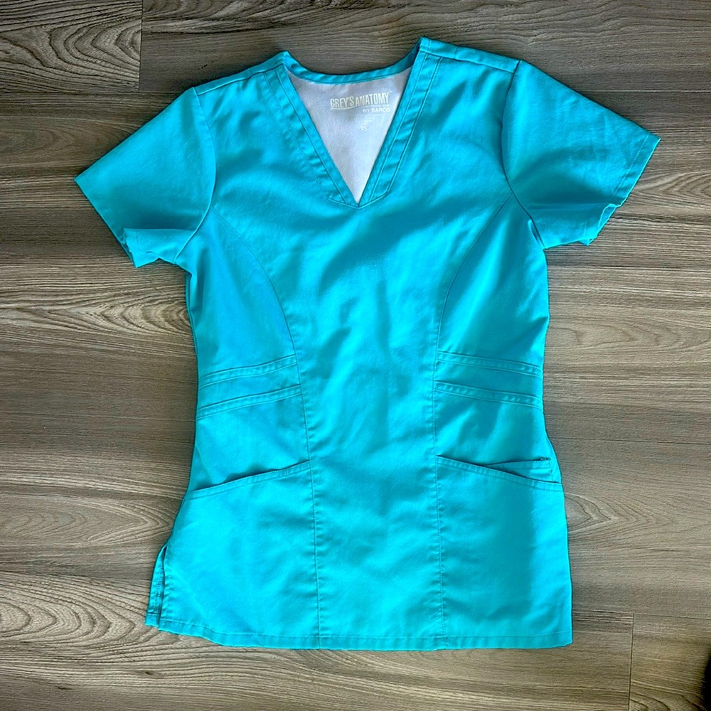 Grey's Anatomy Teal V-Neck Scrub Top